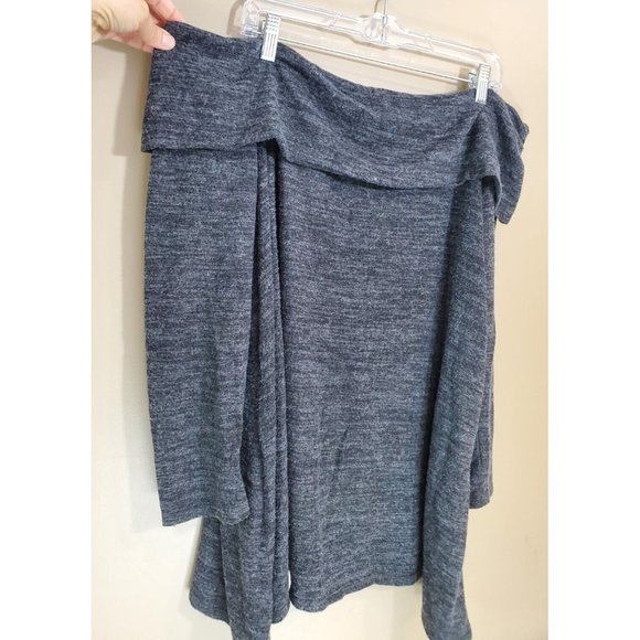 Torrid Heather Gray Soft Off Shoulder Rayon Blend Blouse, Sz 1 - Picture 3 of 8